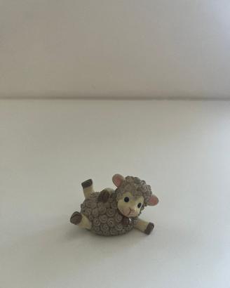 Statuetta decorazione pecorella grigia pecora