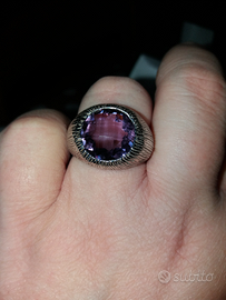 Anello argento 925 ametista citrino rubino smerald