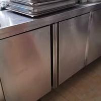 Mobile con 3 ante professionale da cucina in accia