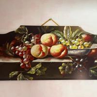 Quadro con frutta in legno