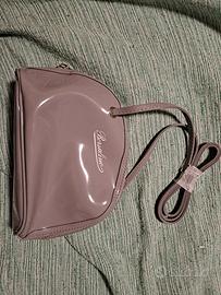 borsa di borsalino grigia lucida con tracolla