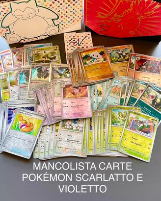 Completo Mancoliste Pokemon Scarlatto e Violetto
