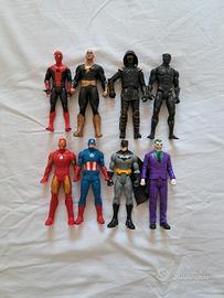 Lotto 8 Action Figure 14 cm • Marvel + DC Raro