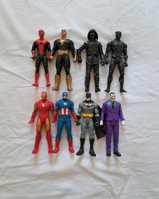 Lotto 8 Action Figure 14 cm • Marvel + DC Raro