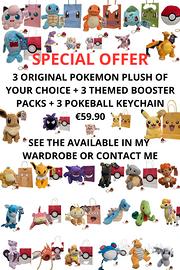 3 peluche Pokemon originali 59,90