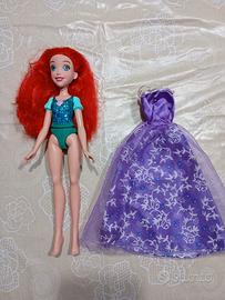 Bambola Disney Ariel la sirenetta con abito