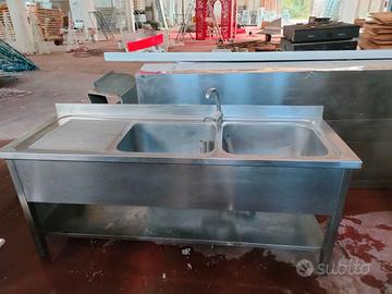 lavabo in acciaio 140 x 70x85