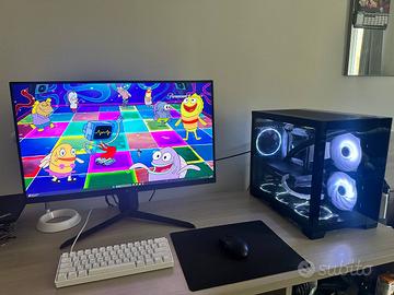 Postazione gaming PC + Monitor + Cuffie + MK