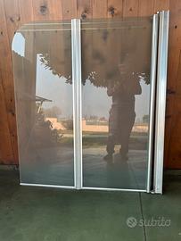 Parete vetro satinato per vasca da bagno