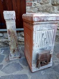 Stufa in terracotta con canna fumaria