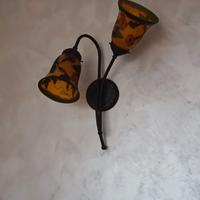 Piantana e due applique in vetro gallē
