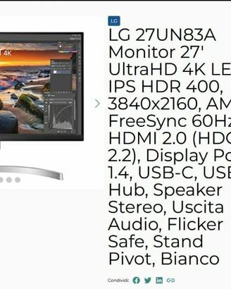 Monitor Gaming LG 27 ''