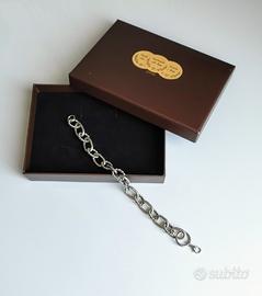 Bracciale acciaio catena maglia larga