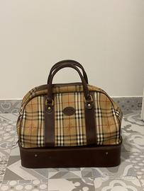 Borsone viaggio vintage Burberry"golf drip"anni 80