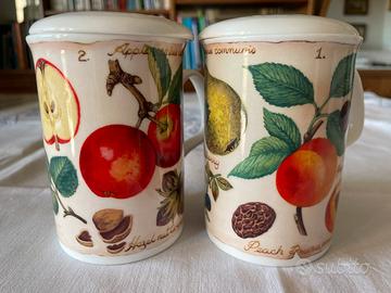 Tazze da infuso con coperchio in porcellana