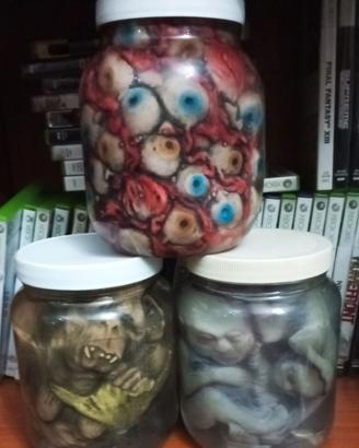 3 Action Figure Mostri Nel Barattolo Sci Fi 1990