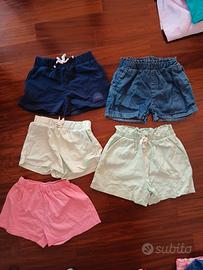 Lotto 8 Pantaloncini / vestiti Estivi Bimba 5 Anni