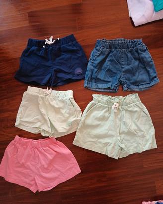 Lotto 8 Pantaloncini / vestiti Estivi Bimba 5 Anni