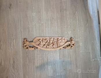 Chiave di Carretto Siciliano in legno (92x24 cm). 
