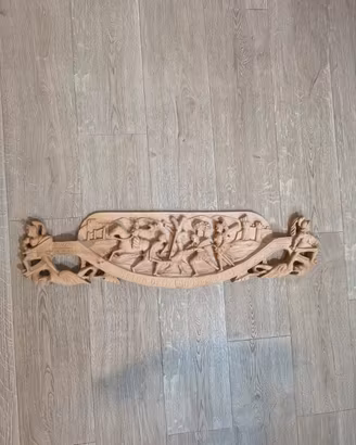 Chiave di Carretto Siciliano in legno (92x24 cm). 