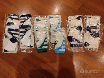 12 PAIA CALZINI NEONATO CON CARTELLINO