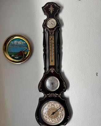 Orologio da parete con barometro e termometro