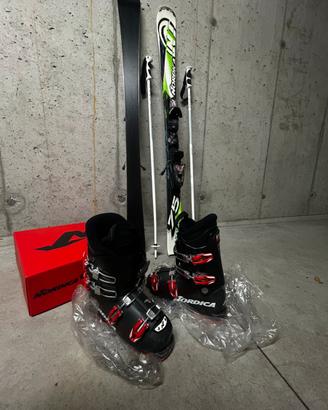 Ski Nordica junior 144 + scarponi Nordica 250
