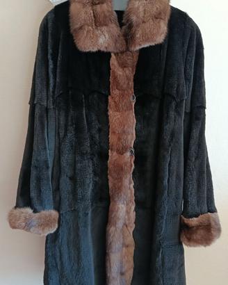 Cappotto double face in visone Kolinsky e martora