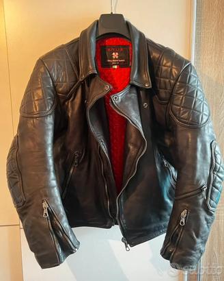 Giacca in pelle bovina da moto