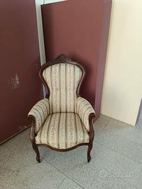 poltrona stile Luigi Filippo