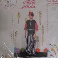 vestito di carnevale pirata 9-12 anni