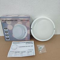 Plafoniera led tonda bianca diametro 17  compatta