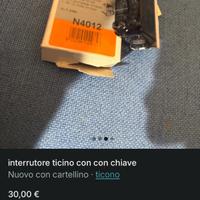 interrutore bipolare con chiave ticino