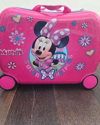 Valigia  per bambini cavalcabile.Disney Minnie.