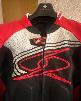 Tuta da moto in pelle divisibile