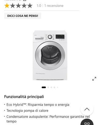 Super Asciugatrice LG  9kg A+++