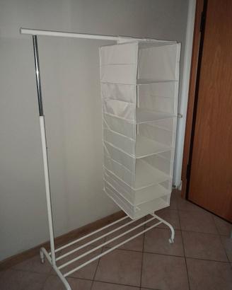 Stand IKea RIGGA e portatutto 6 scomparti SKUBB
