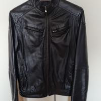 Giacca giubbotto in pelle nero