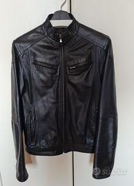 Giacca giubbotto in pelle nero