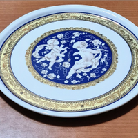 Vassoio porcellana decorato limonge