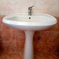 lavandino bagno dolomite con set di rubinetti