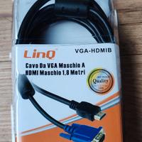 Cavo LinQ da VGA maschio a HDMI maschio