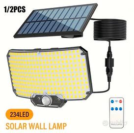 Lampada solare 234 LED con sensore di movimento 