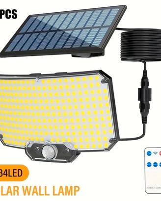 Lampada solare 234 LED con sensore di movimento 