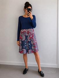 Camomilla Abito Donna Blu Fantasia Floreale