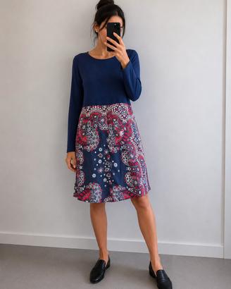 Camomilla Abito Donna Blu Fantasia Floreale