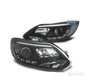 FARI FORD FOCUS 11-14 TUBO LUCE LED FONDO NERO