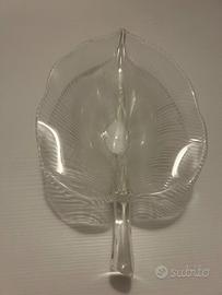 Centrotavola a forma di Foglia in Vetro di Murano