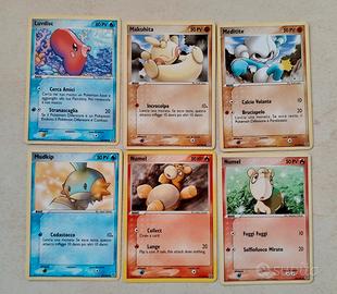 Lotto 6 carte 53/106 ->57/106 Ex emerald Pokemon