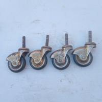 4 RUOTE IN FERRO PER CARRELLO VINTAGE